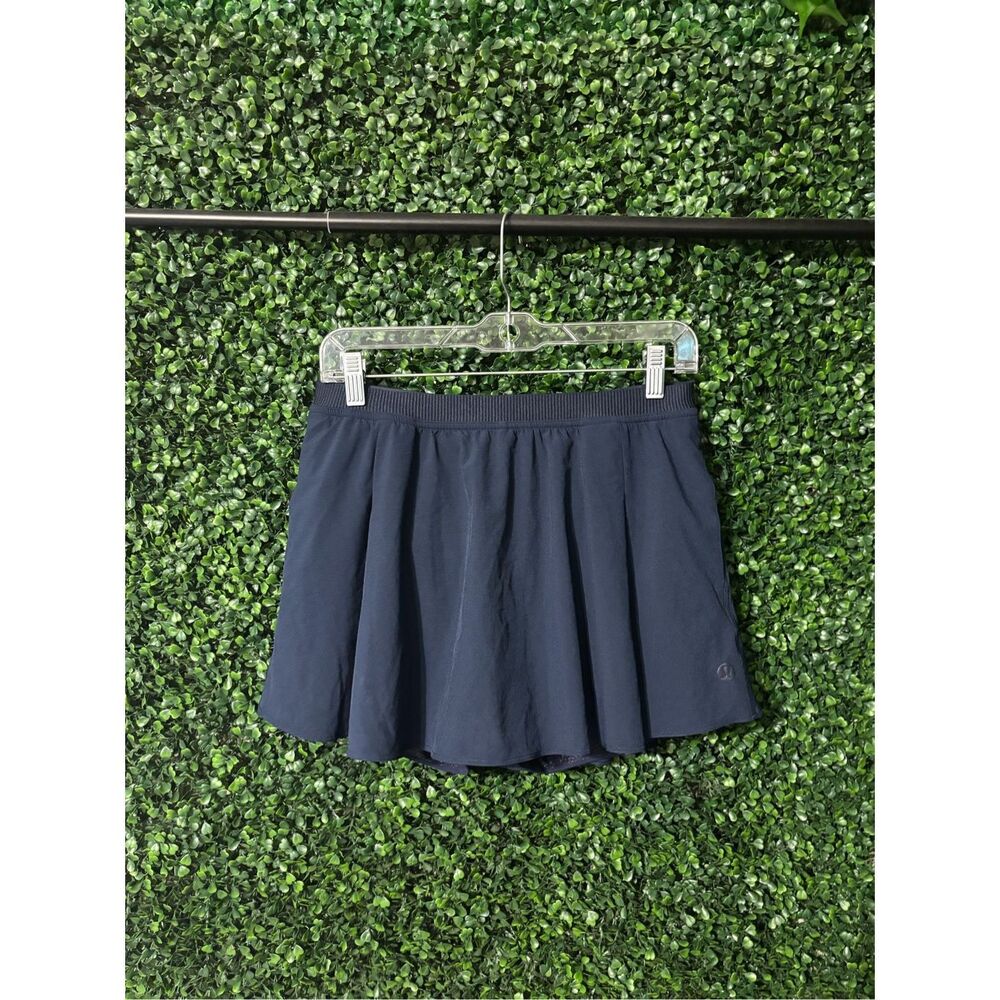 Lululemon Narrow Waistband Tennis Skirt Navy Blue Sz 10 - Picture 2 of 7